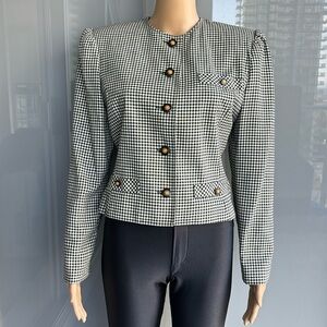 Vintage Black and White houndstooth blazer